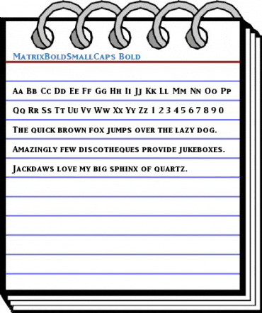 MatrixBoldSmallCaps Bold Font