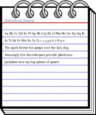 MatrixBook Regular Font