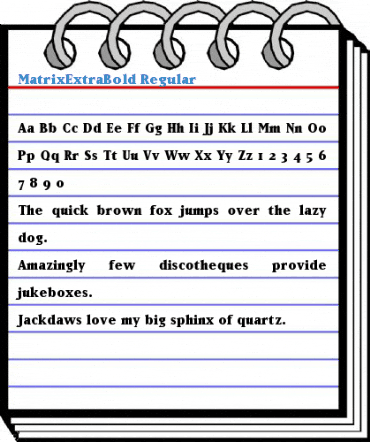 MatrixExtraBold Regular Font