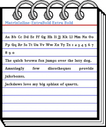 MatrixInline-ExtraBold Extra Bold Font