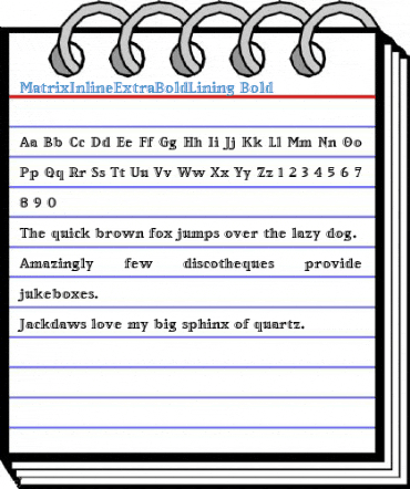 MatrixInlineExtraBoldLining Bold Font