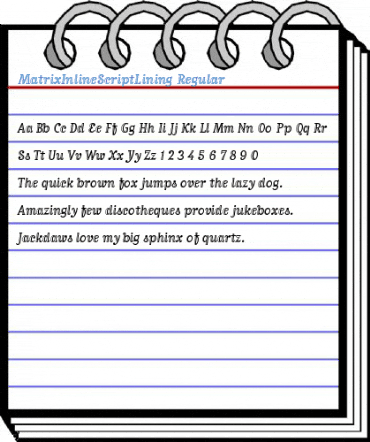 MatrixInlineScriptLining Font