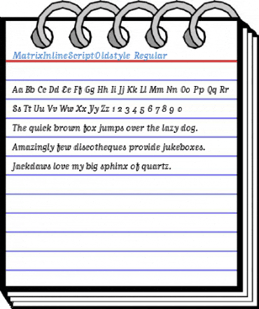MatrixInlineScriptOldstyle Regular Font