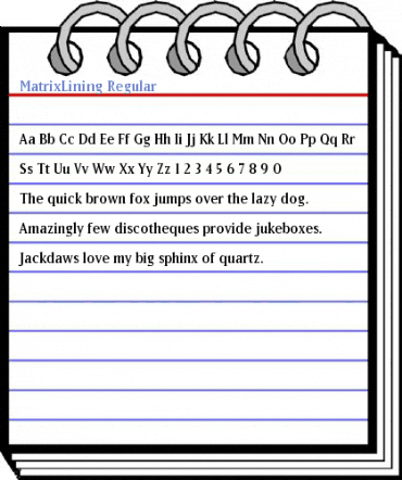 MatrixLining Regular Font