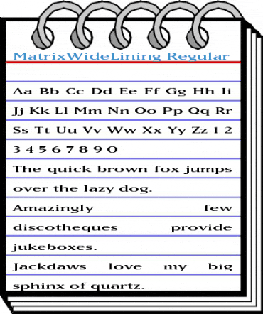 MatrixWideLining Regular Font