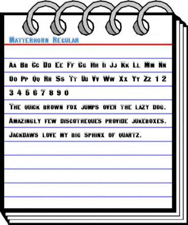 Matterhorn Regular Font
