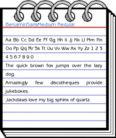 BenjaminSansMedium Regular Font