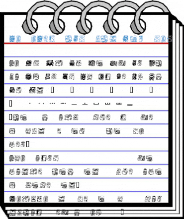 MayaMonthGlyphs Regular Font