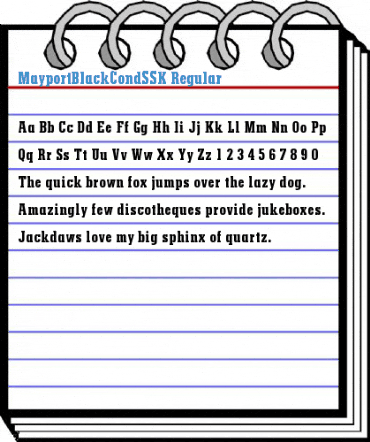 MayportBlackCondSSK Regular Font