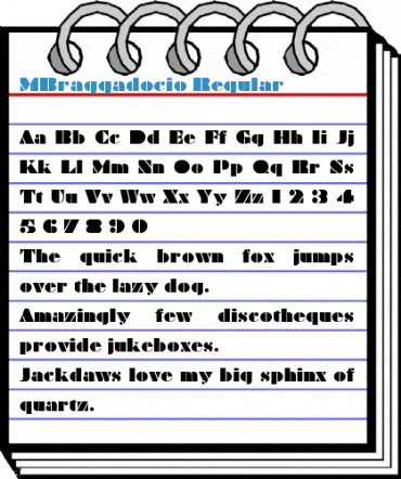 MBraggadocio Regular Font