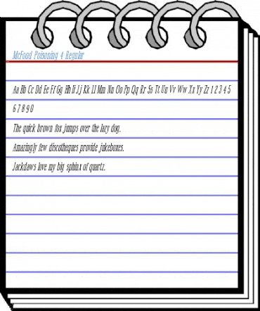 McFood Poisoning 4 Regular Font