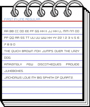 First In Line Regular Font