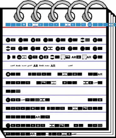 font arabic flags Regular Font
