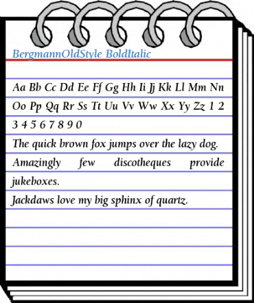 BergmannOldStyle BoldItalic Font