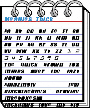 Meanies Thick Font