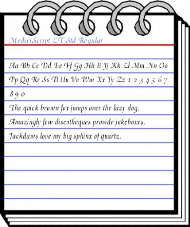 MediciScript LT Std Regular Font