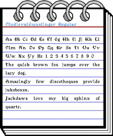 MedievalGunslinger Regular Font