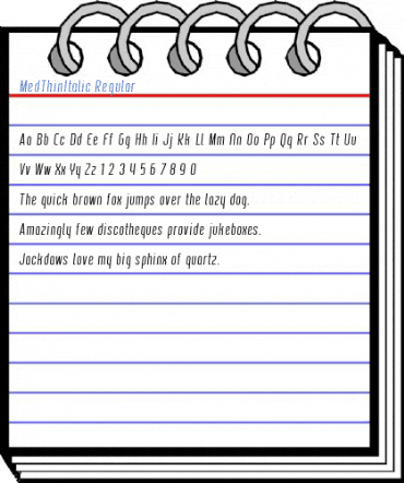 MedThinItalic Regular Font
