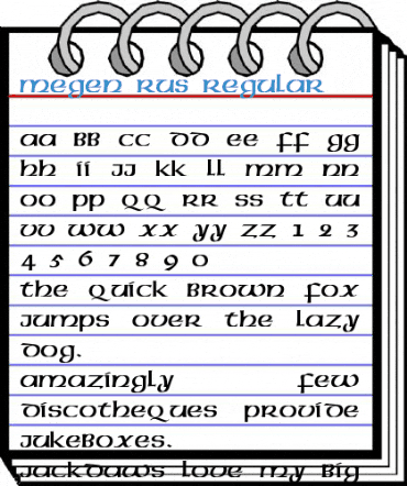 Megen Rus Regular Font