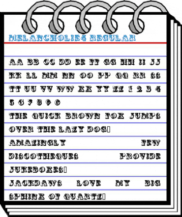 Melancholie4 Regular Font