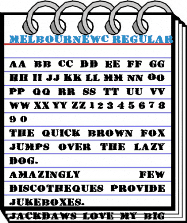 MelbourneWC Regular Font