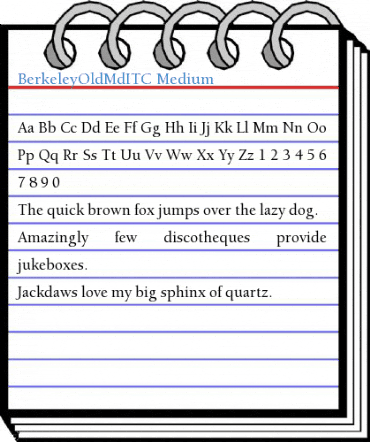 BerkeleyOldMdITC Medium Font