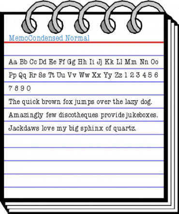 MemoCondensed Normal Font