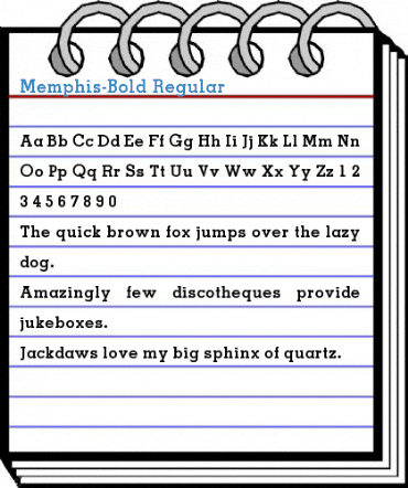 Memphis-Bold Regular Font