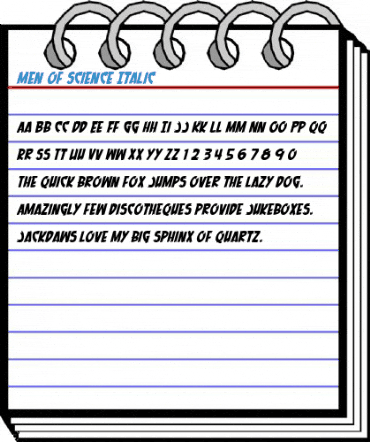 Men of Science Italic Font