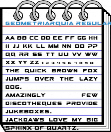 Geometriarquia Regular Font