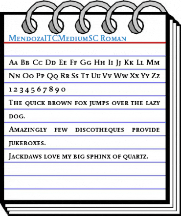 MendozaITCMediumSC Roman Font