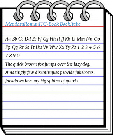 MendozaRomanITC-Book Font