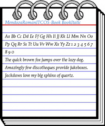 MendozaRomanITCOS-Book Font