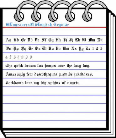 MEngraversOldEnglish Regular Font