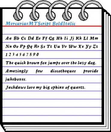 MercuriusMTScript Font