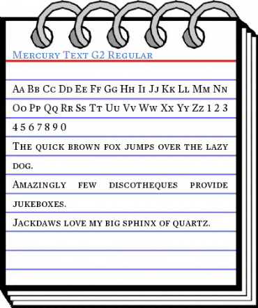 Mercury Text G2 Regular Font