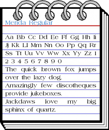 Merida Regular Font