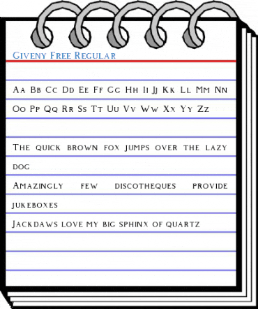 Giveny Free Regular Font