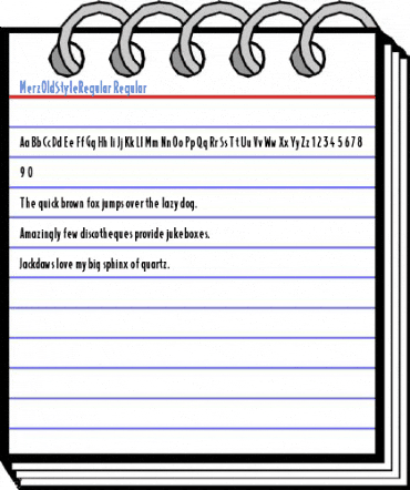 MerzOldStyleRegular Regular Font