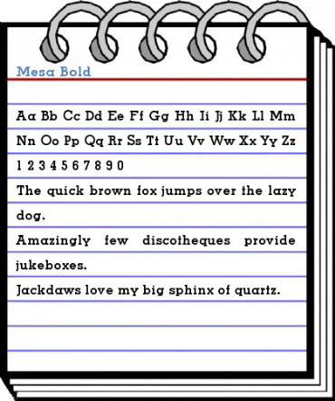 Mesa Bold Font