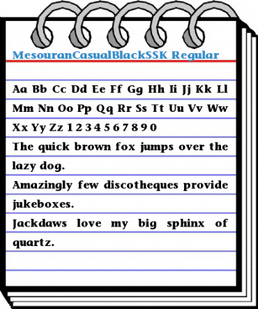 MesouranCasualBlackSSK Regular Font