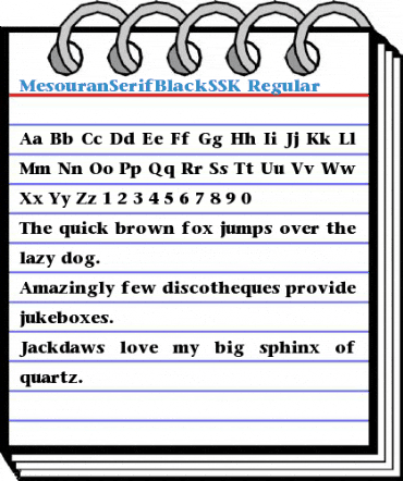 MesouranSerifBlackSSK Regular Font