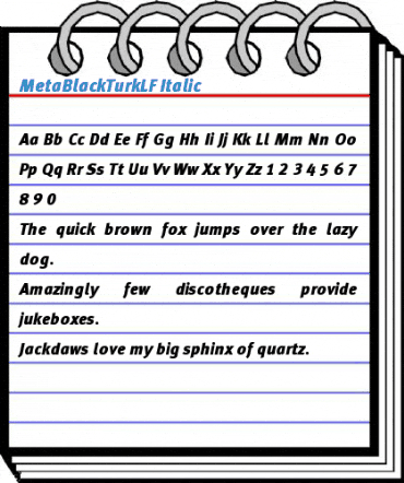 MetaBlackTurkLF Font