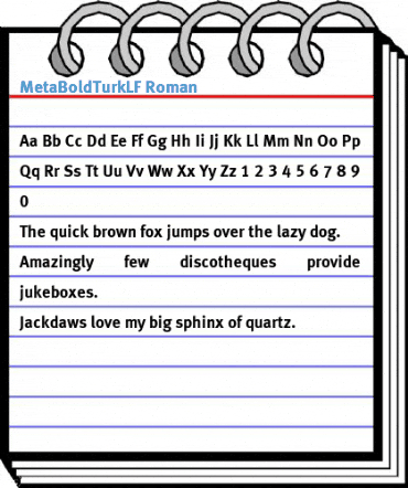 MetaBoldTurkLF Roman Font