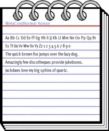 MetaCondNormal Roman Font