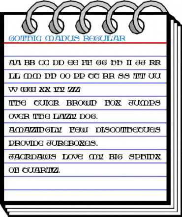 Gothic Manus Regular Font