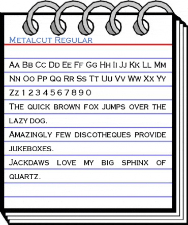 Metalcut Regular Font