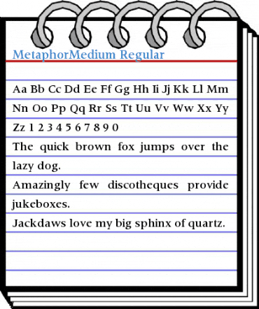 MetaphorMedium Regular Font