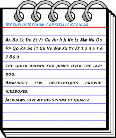 MetaPlusMedium-CapsItalic Regular Font