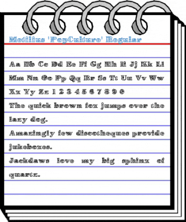 Metilius 'PopCulture' Regular Font
